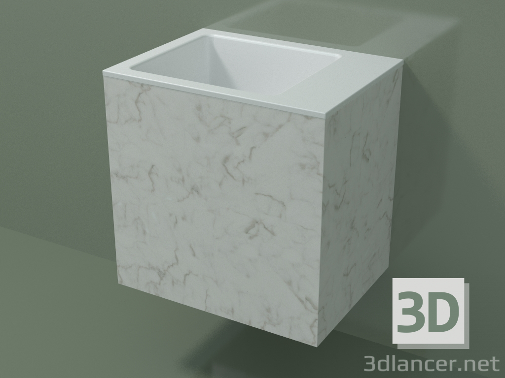 3d model Wall-mounted washbasin (02R123102, Carrara M01, L 48, P 36, H 48 cm) - preview