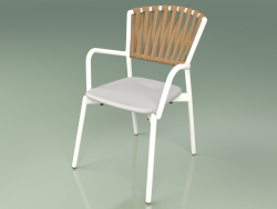 Fauteuil 121 (Métal Lait, Résine Polyuréthane Gris)