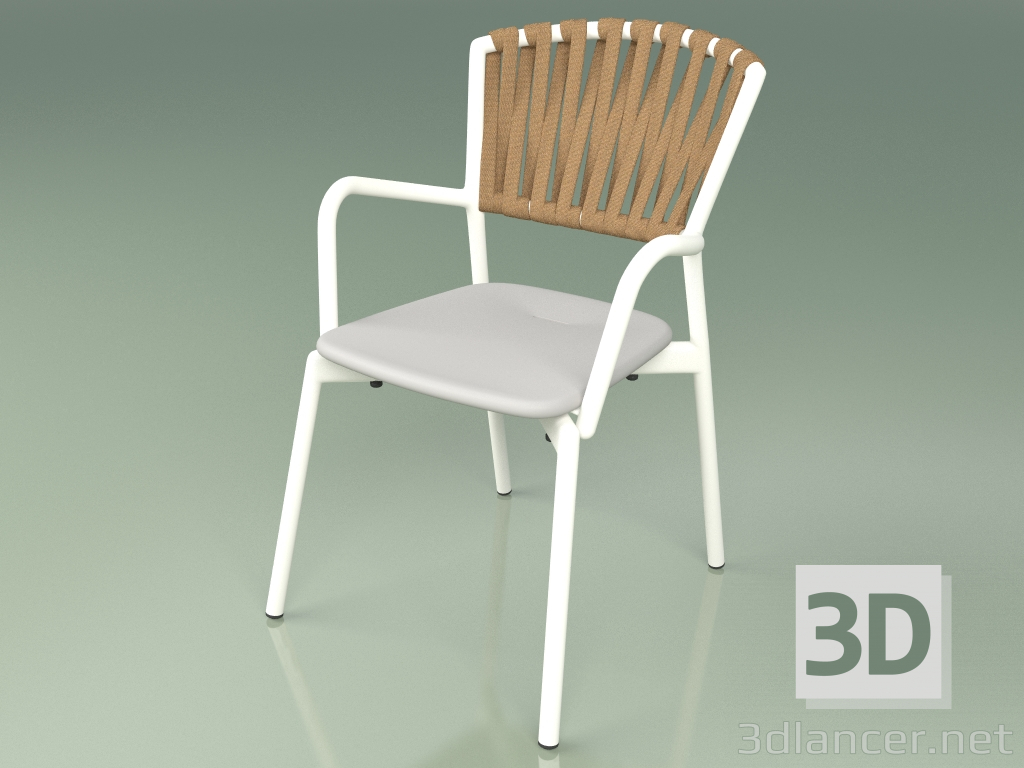 modèle 3D Fauteuil 121 (Métal Lait, Résine Polyuréthane Gris) - preview