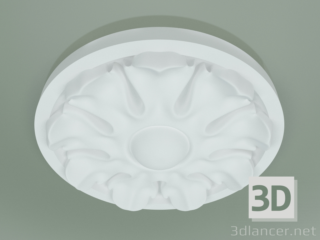 3D Modell Rosette mit Ornament RW047 - Vorschau