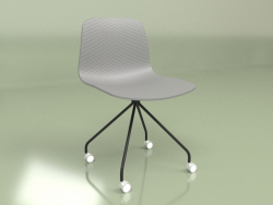 Chaise Glide sur roulettes (gris)