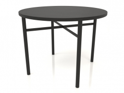 Dining table (straight end) (option 1, D=1000x750, wood black)