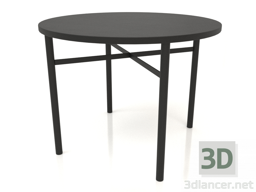 3d model Dining table (straight end) (option 1, D=1000x750, wood black) - preview