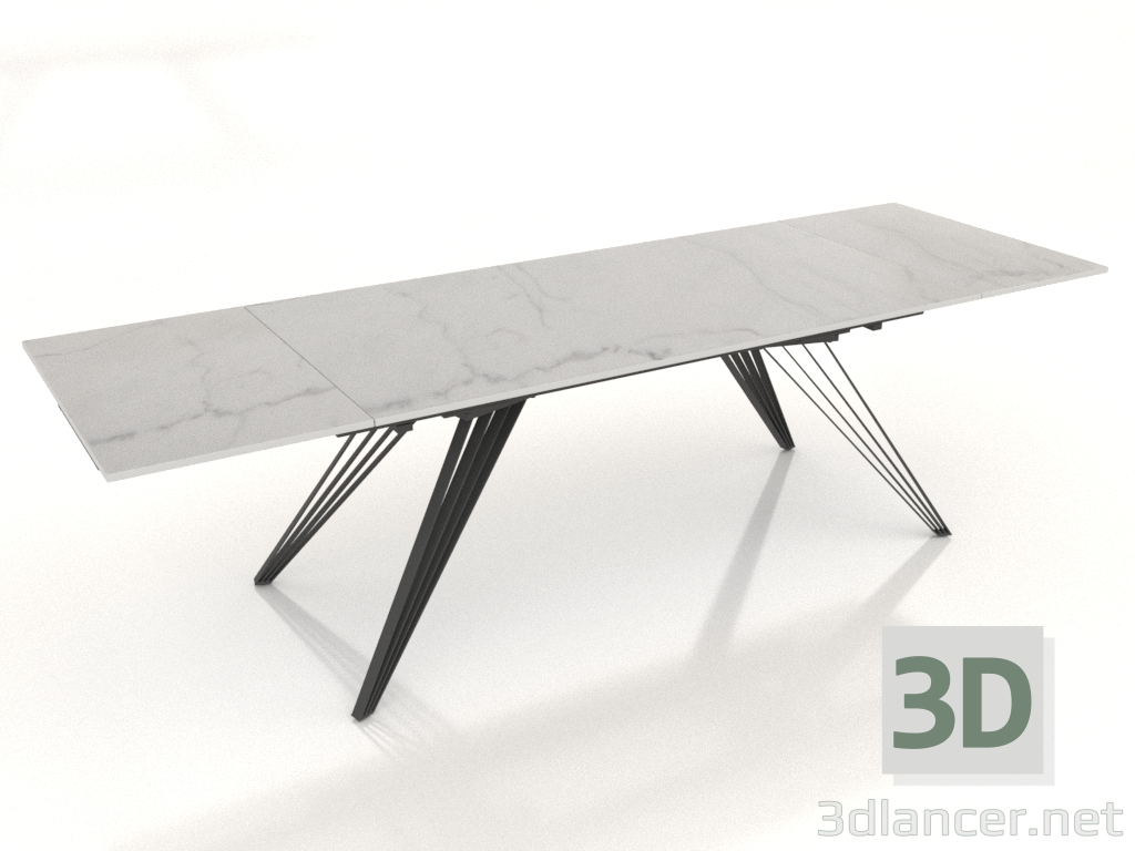 3d model Folding table Parma 180-280 (ceramic-carrara marble) - preview