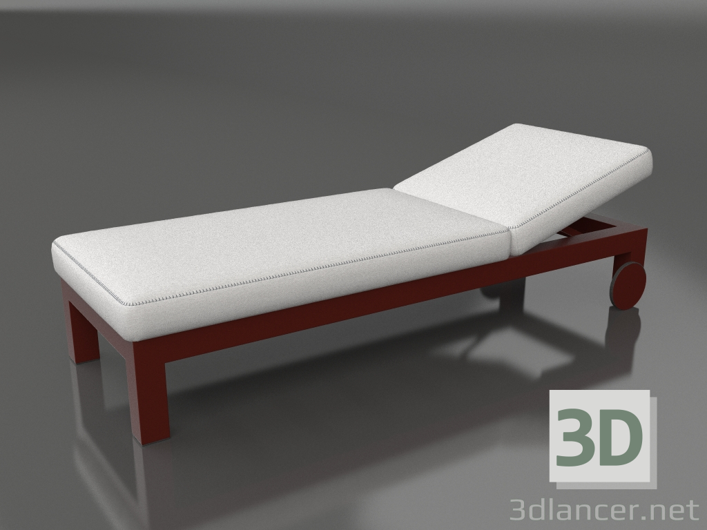 3d model Deckchair (Wine red) - preview