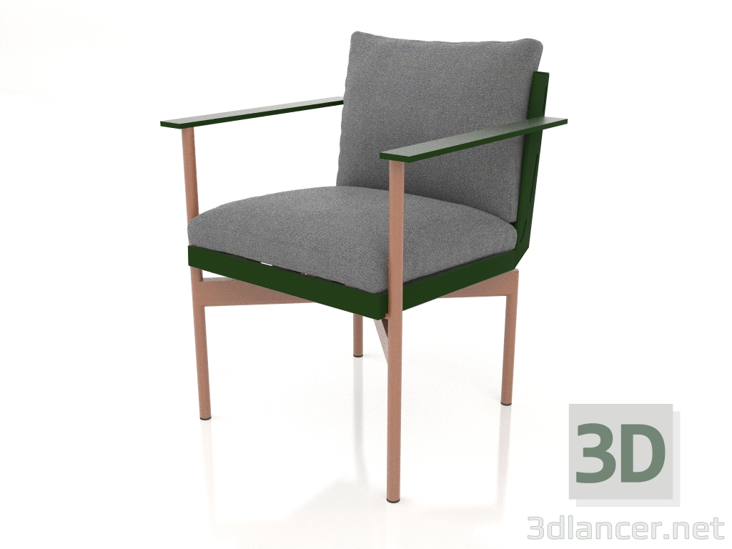 modello 3D Sedia da pranzo (Verde bottiglia) - anteprima