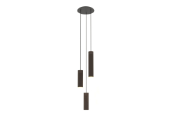 Lampe cluster suspendue Patrone (laiton marron)