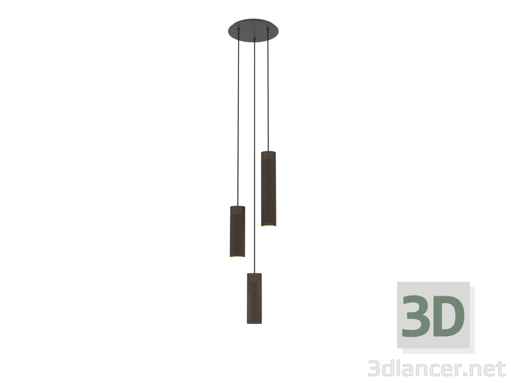 3D Modell Hängelampe Patrone (braunes Messing) - Vorschau