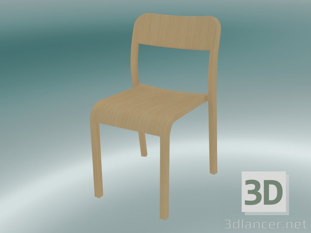 3d model Chair BLOCCO chair (1475-20, ash natural) - preview