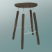 3d model Norm stool (NA8, W 52xH 75cm, White powder coated, Smoked oiled oak) - preview