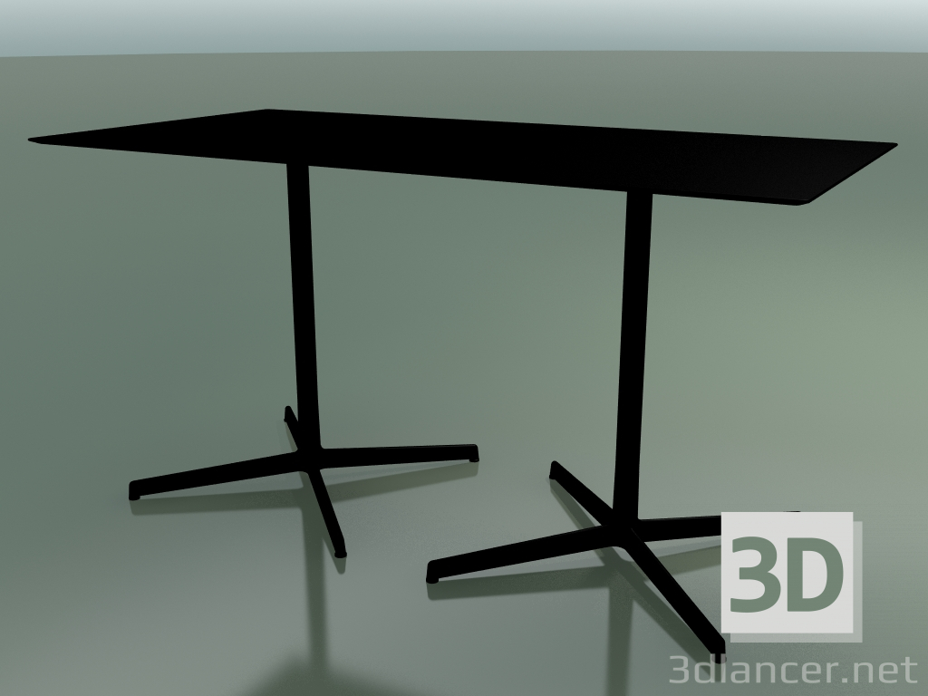 3D modeli Çift tabanlı 5544 dikdörtgen masa (H 72.5 - 69x139 cm, Siyah, V39) - önizleme