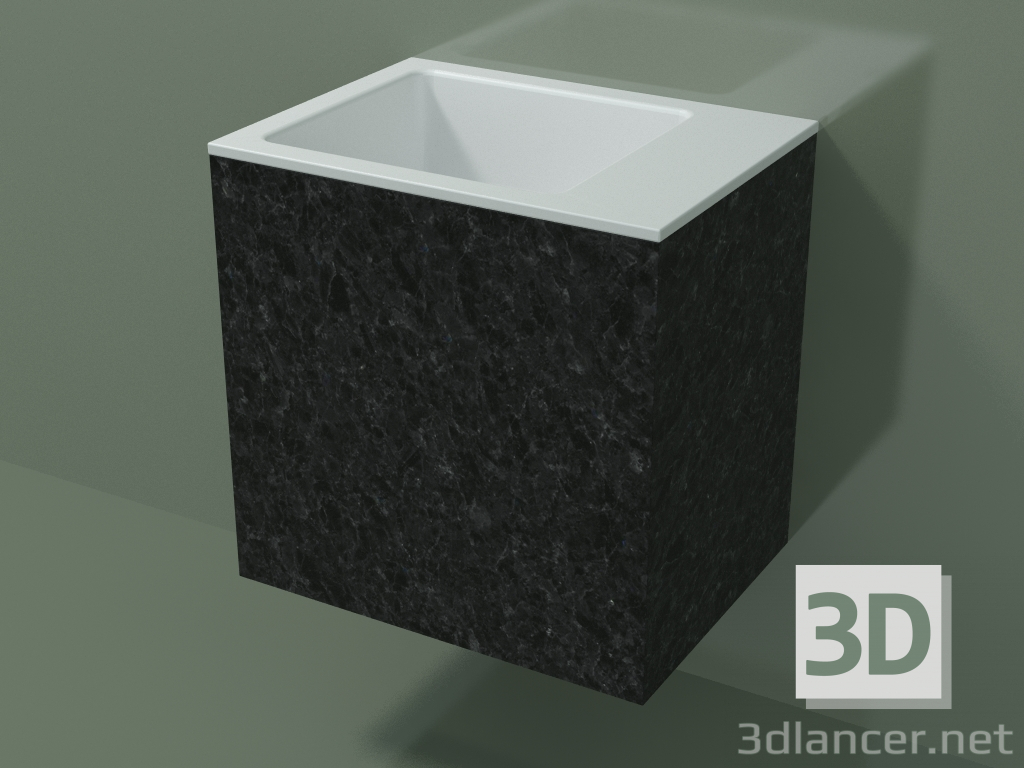 3D modeli Duvara monte lavabo (02R123102, Nero Assoluto M03, L 48, P 36, H 48 cm) - önizleme