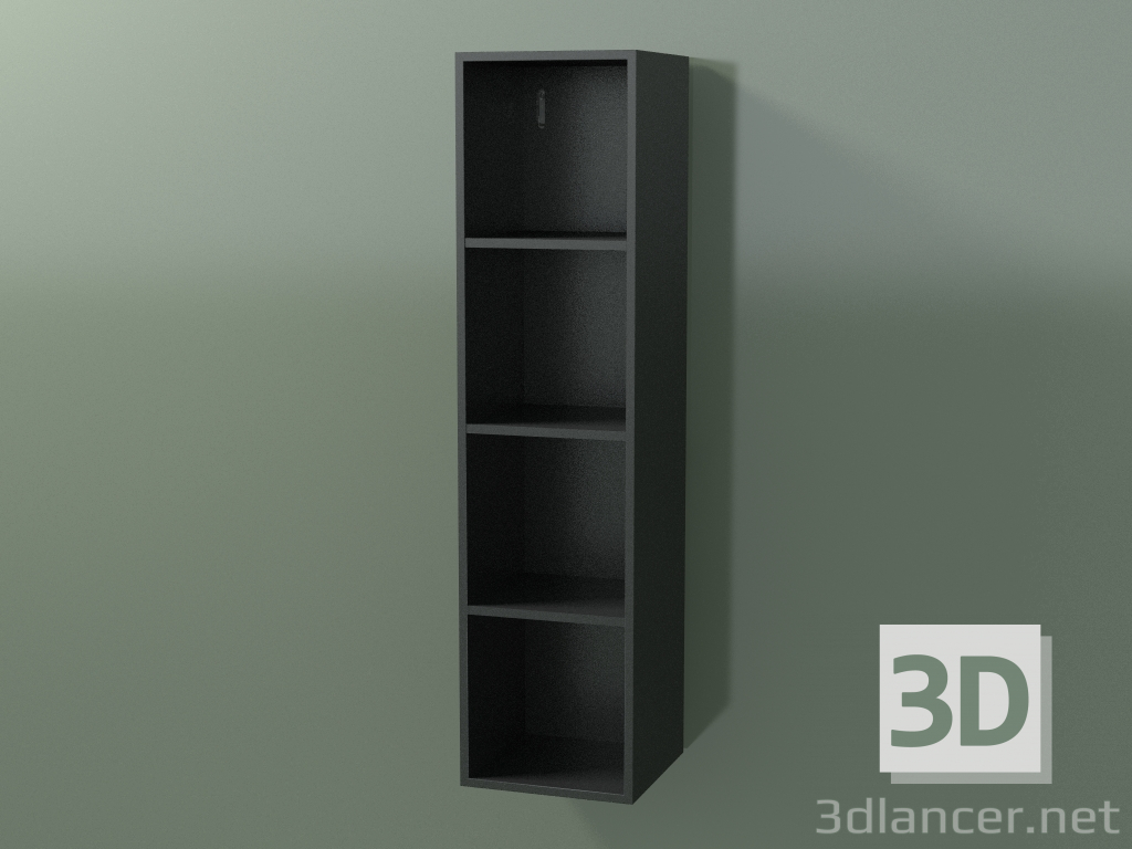 3d model Wall tall cabinet (8DUACC01, Deep Nocturne C38, L 24, P 24, H 96 cm) - preview