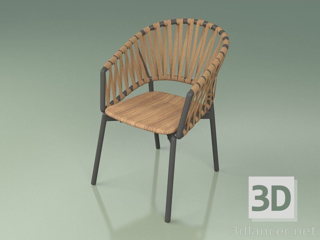 3d model Comfort chair 122 (Metal Smoke, Teak) - preview