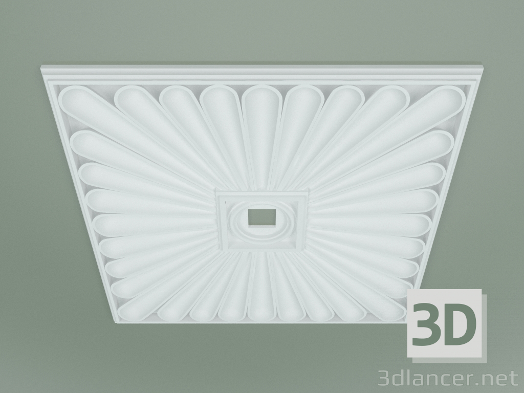 modello 3D Rosetta con ornamento RW050 - anteprima