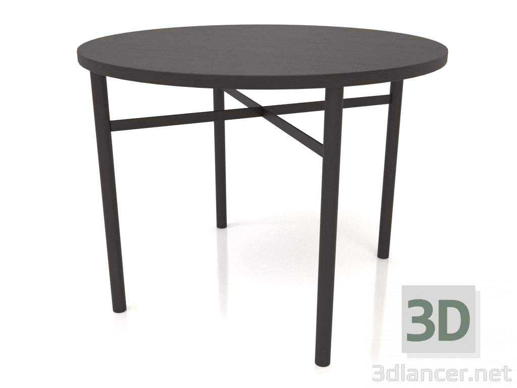 3d model Dining table (straight end) (option 1, D=1000x750, wood brown dark) - preview