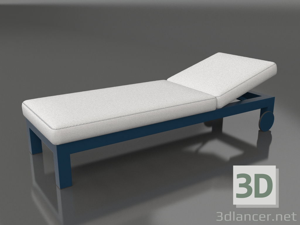 3D Modell Chaiselongue (Graublau) - Vorschau