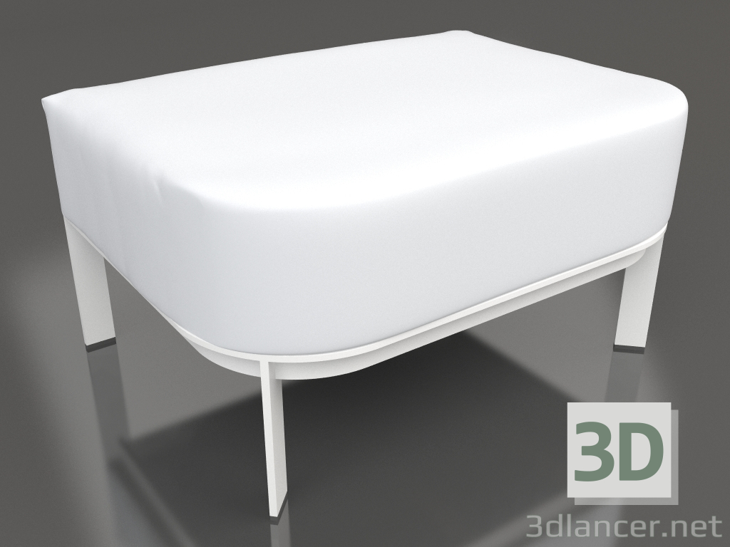 3D Modell Pouf für einen Stuhl (Weiß) - Vorschau