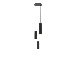 Lampe cluster suspendue Patrone (laiton brun-noir)