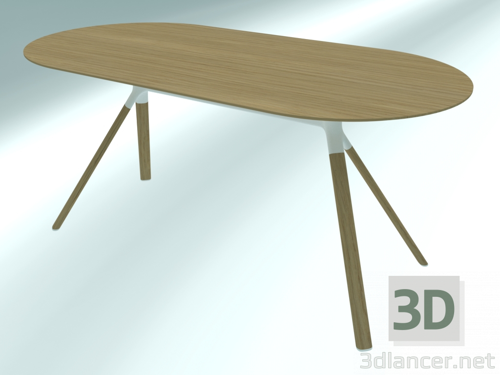 3d model TENEDOR ovalado de mesa (P127 160X80) - vista previa