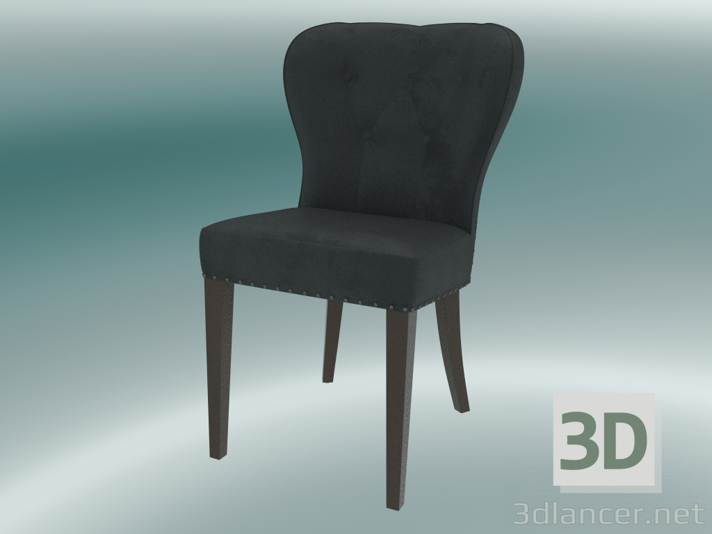 modello 3D Sedia Catherine (grigio scuro) - anteprima