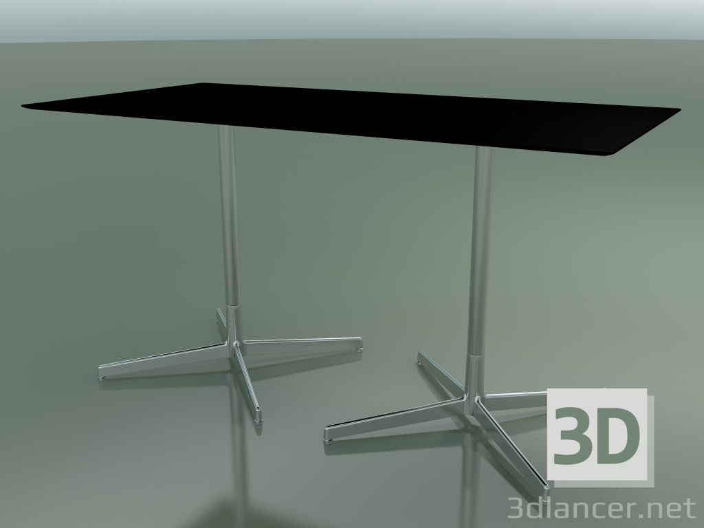 3D Modell Rechteckiger Tisch mit doppelter Basis 5544 (H 72,5 - 69 x 139 cm, schwarz, LU1) - Vorschau