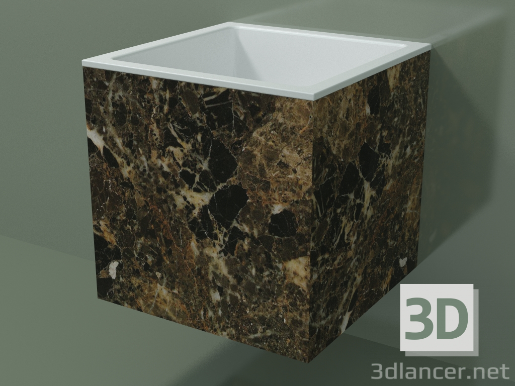 3d model Lavabo de pared (02R123301, Emperador M06, L 48, P 48, H 48 cm) - vista previa