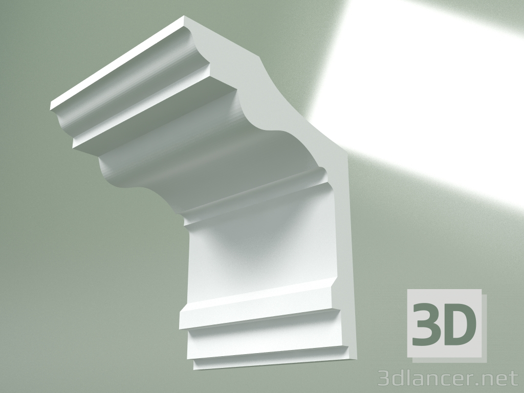 modèle 3D Corniche en plâtre (socle de plafond) KT395 - preview