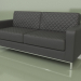 3d model Sofa three-seater Bentley (Black leather) - preview