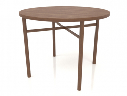 Table à manger (extrémité droite) (option 1, D=1000x750, bois marron clair)