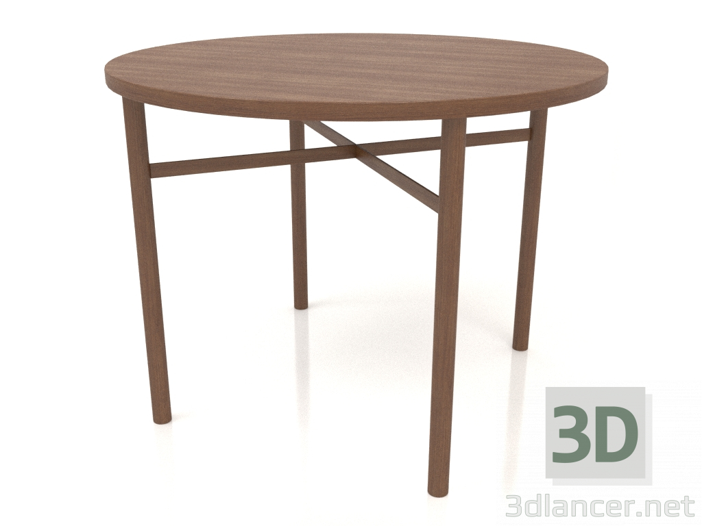 3d model Mesa de comedor (extremo recto) (opción 1, D=1000x750, madera marrón claro) - vista previa