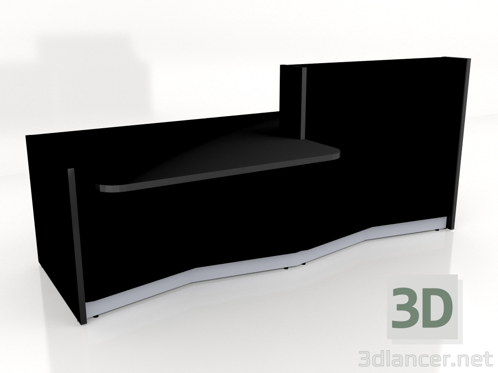 3D modeli Resepsiyon masası Alpa ALP21P (2456x1200) - önizleme