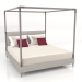 3d model Canopy double bed (B101) - preview