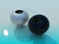 Round vases in set