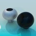 3d model Round vases in set - preview