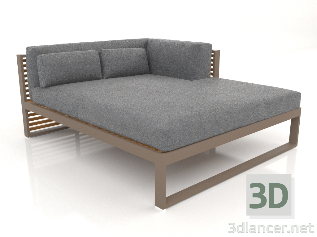 3d model XL modular sofa, section 2 right, artificial wood (Bronze) - preview