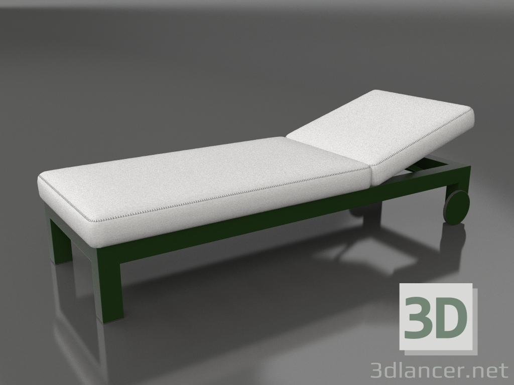 3d model Tumbona (verde botella) - vista previa