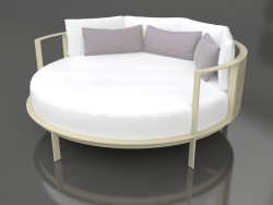 Cama redonda para relaxar (Ouro)