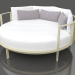 Modelo 3d Cama redonda para relaxar (Ouro) - preview