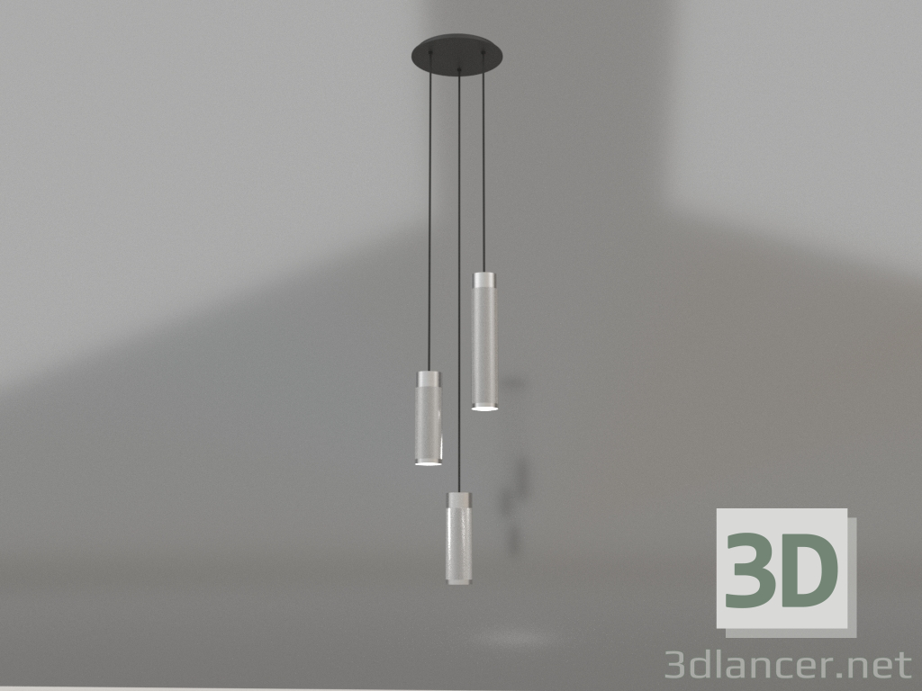 Modelo 3d Candeeiro suspenso Patrone (latão niquelado) - preview