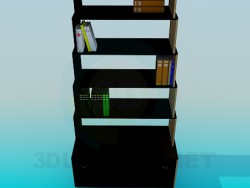 Bookcase with books