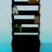 3d model Bookcase with books - preview