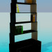 3d model Bookcase with books - preview