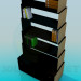 3d model Bookcase with books - preview