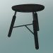 3d model Norm stool (NA3, W 49xH 46cm, Black powder coated, Black oiled ash) - preview