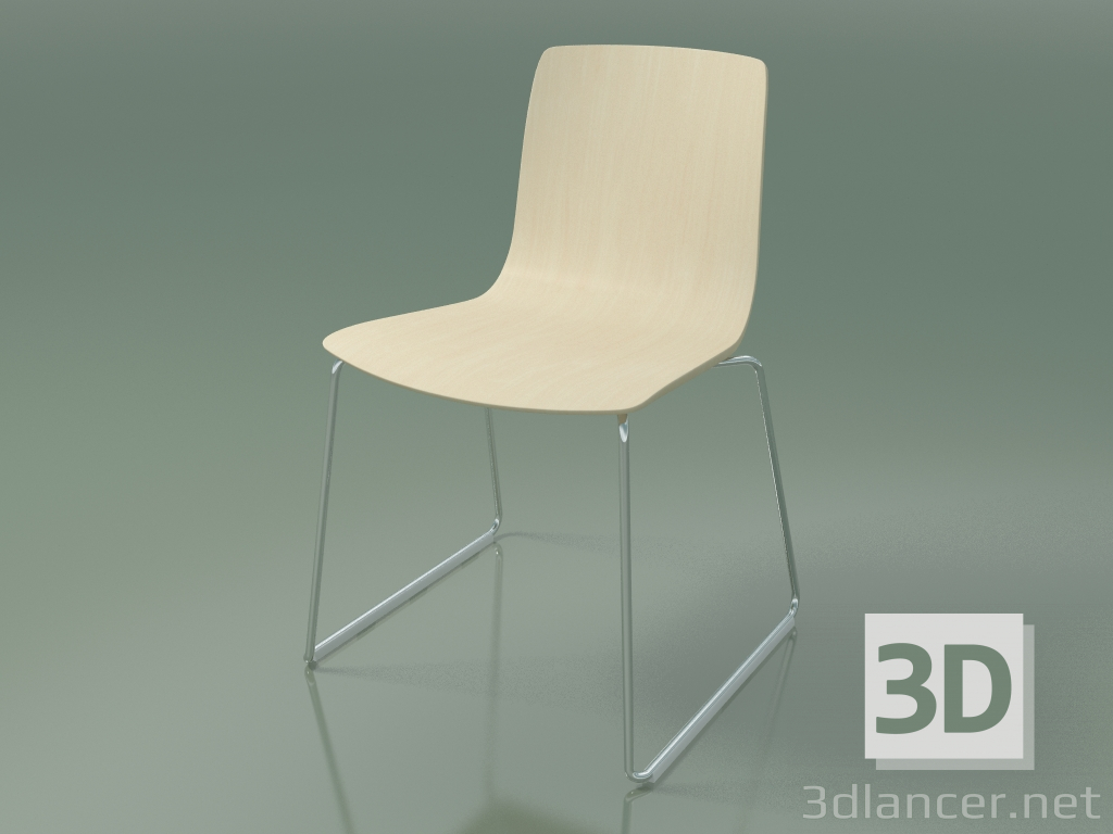 3d model Silla 3908 (en trineo, abedul blanco) - vista previa