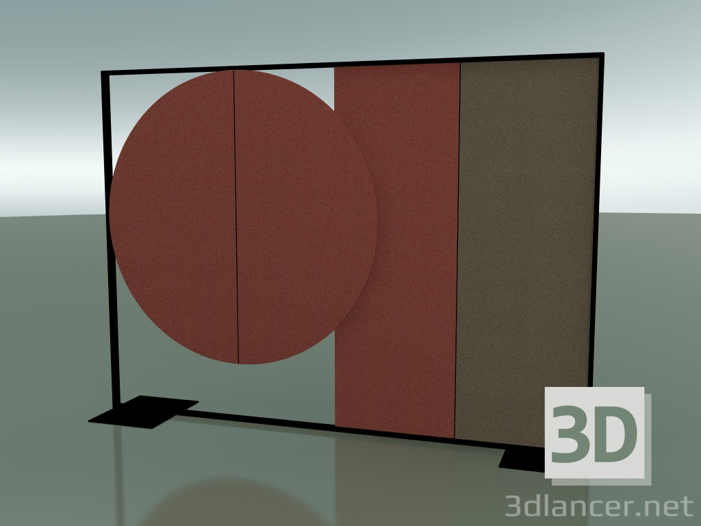 Modelo 3d Grande painel autônomo redondo + retangular 5106 + 5108 (V39) - preview