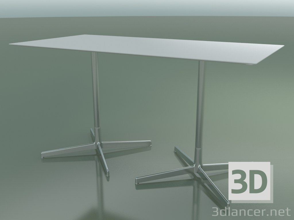 3D modeli Çift tabanlı 5544 dikdörtgen masa (H 72.5 - 69x139 cm, Beyaz, LU1) - önizleme