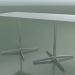 3d model Rectangular table with a double base 5544 (H 72.5 - 69x139 cm, White, LU1) - preview