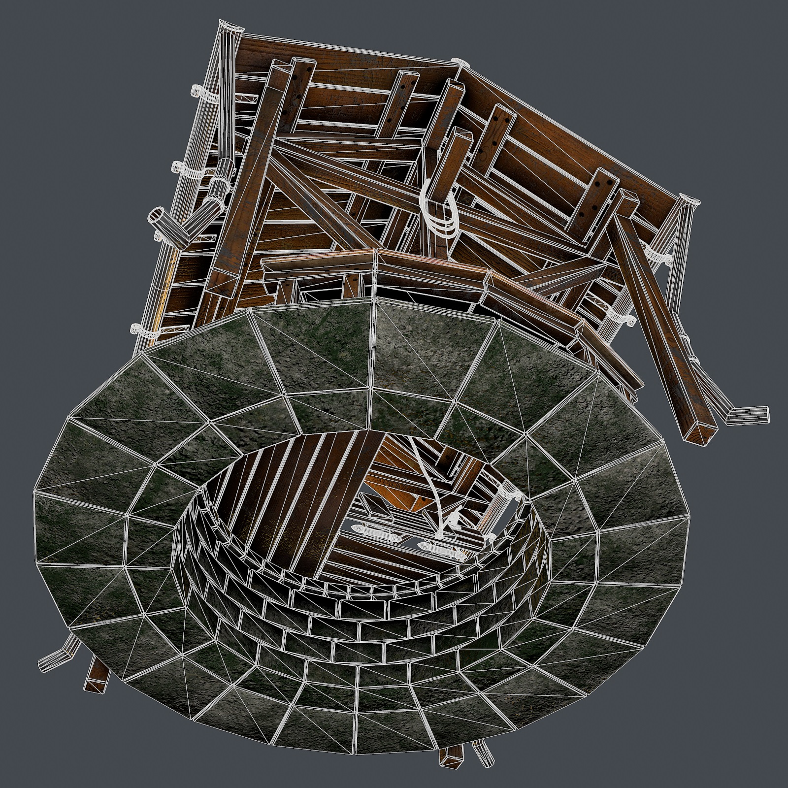 3d Stone well 3d model model buy - render